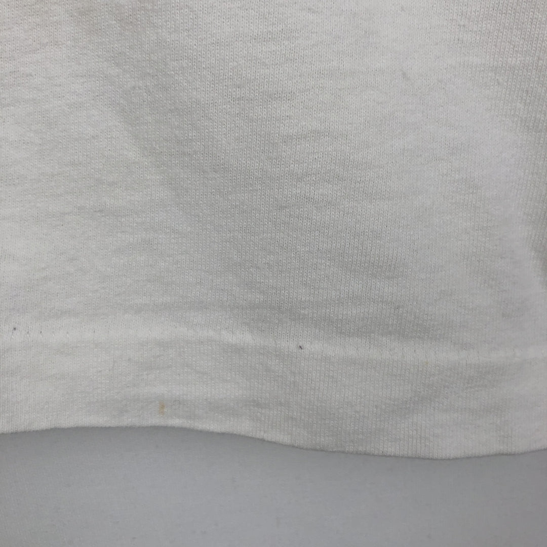 90'S Anvil Printed T-shirt, Made in USA, Men's L size, Vintage cotton white type Vintage Second Hand
