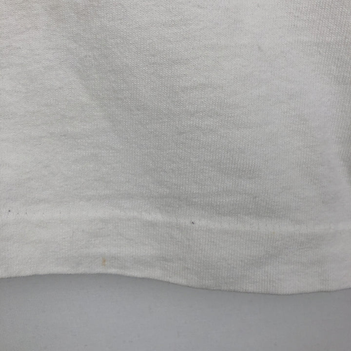 90'S Anvil Printed T-shirt, Made in USA, Men's L size, Vintage cotton white type Vintage Second Hand