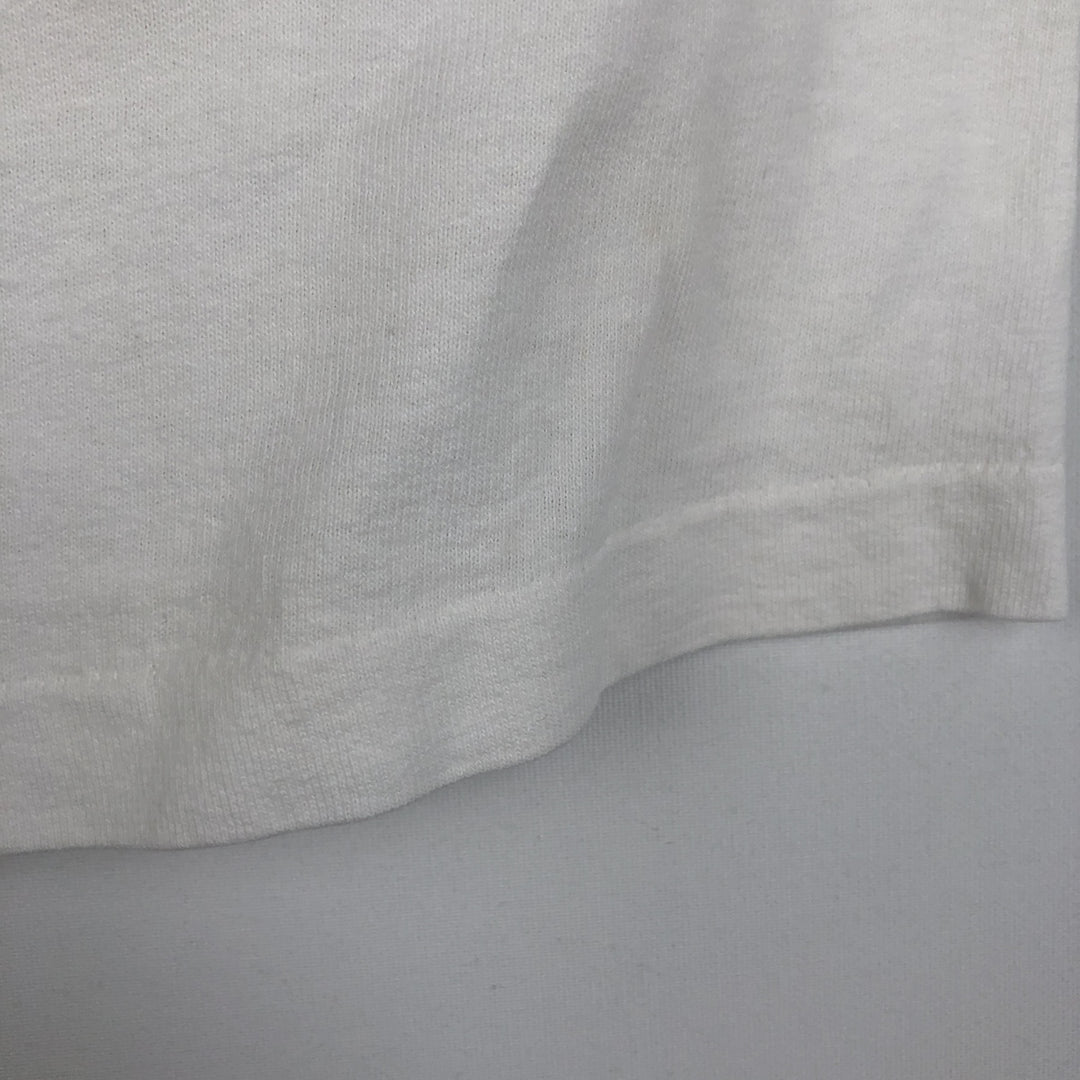 90'S Anvil Printed T-shirt, Made in USA, Men's L size, Vintage cotton white type Vintage Second Hand