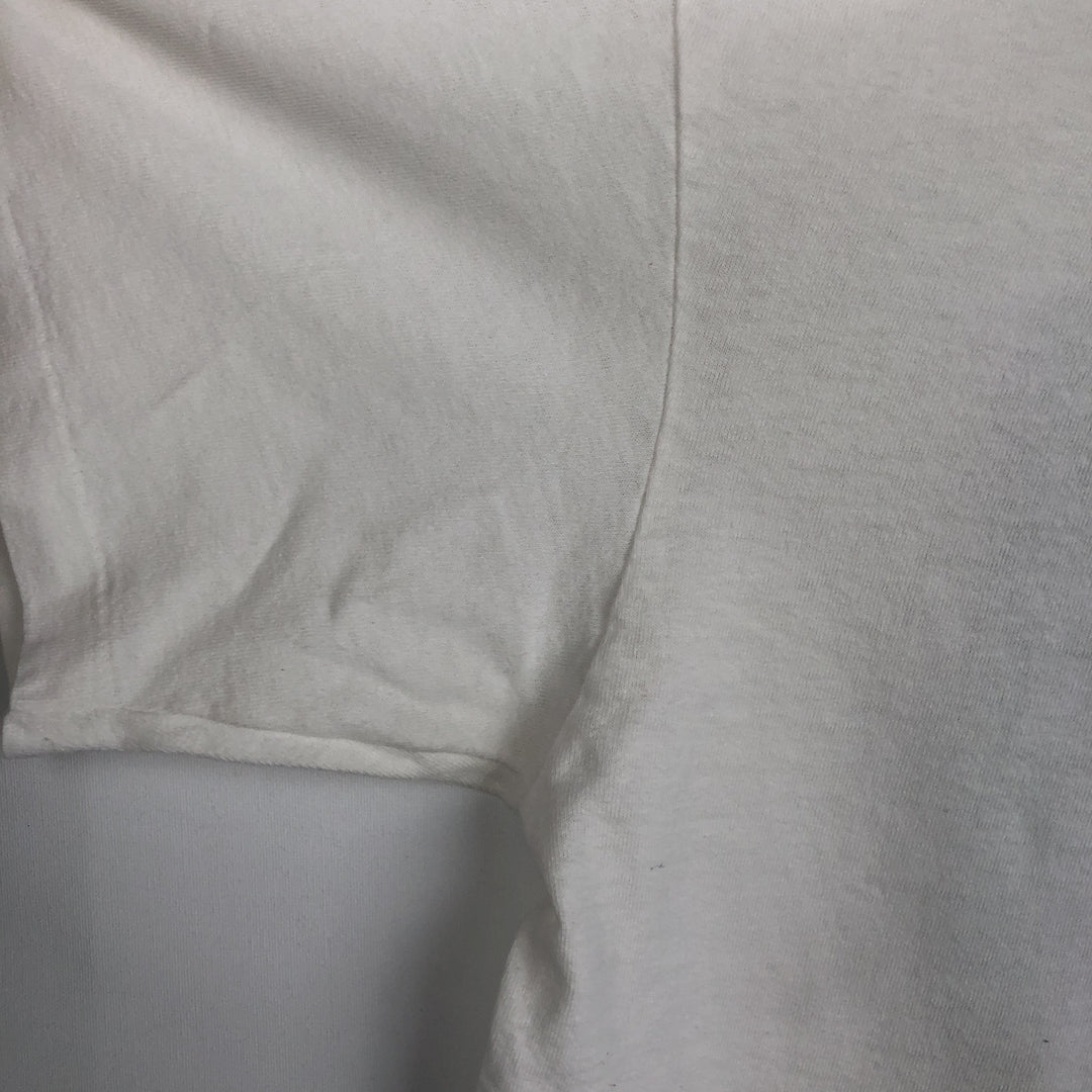 90'S Anvil Printed T-shirt, Made in USA, Men's L size, Vintage cotton white type Vintage Second Hand