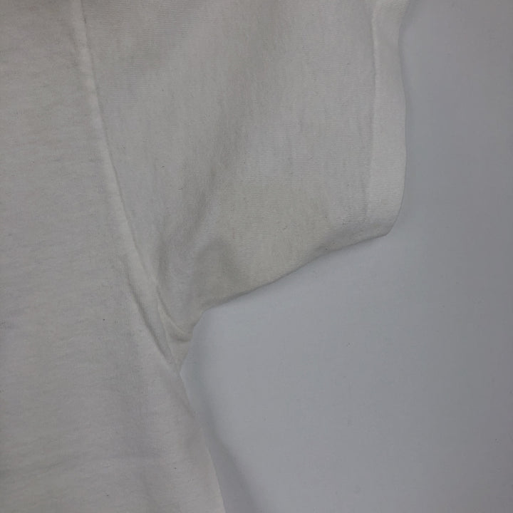 90'S Anvil Printed T-shirt, Made in USA, Men's L size, Vintage cotton white type Vintage Second Hand