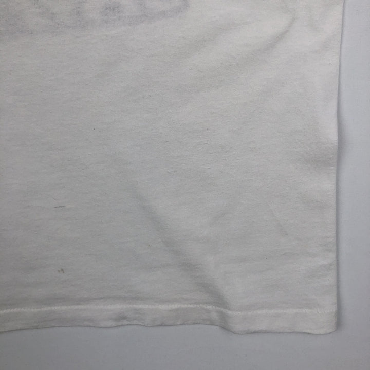 90'S Anvil Printed T-shirt, Made in USA, Men's L size, Vintage cotton white type Vintage Second Hand