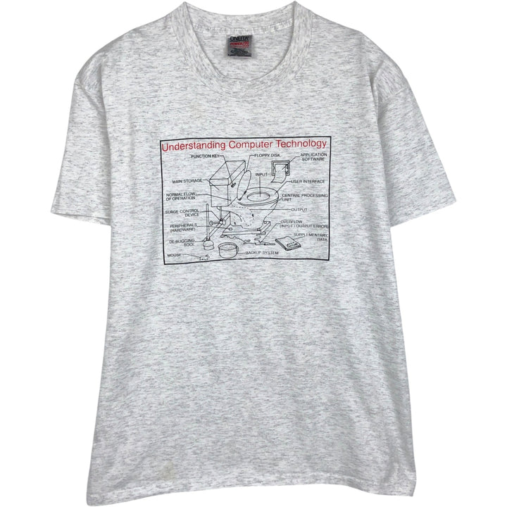 90's ONEITA POWER cotton white type Vintage Second Hand
