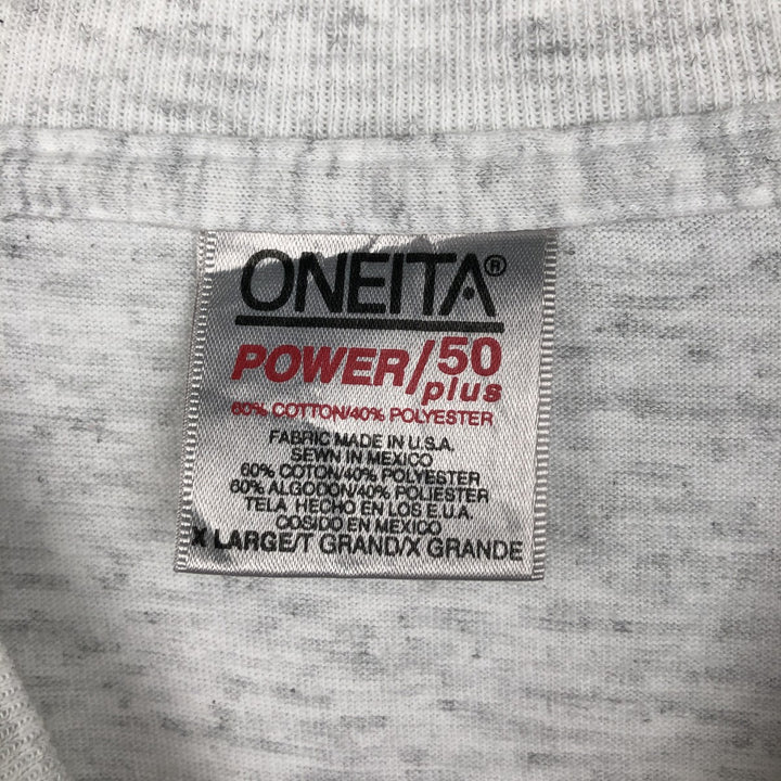 90's ONEITA POWER cotton white type Vintage Second Hand