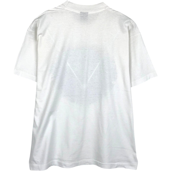 90'S Fruit of the Loom Best Print T-Shirt, Made in USA, Men's Size XL (approx.) cotton white type Vintage Second Hand