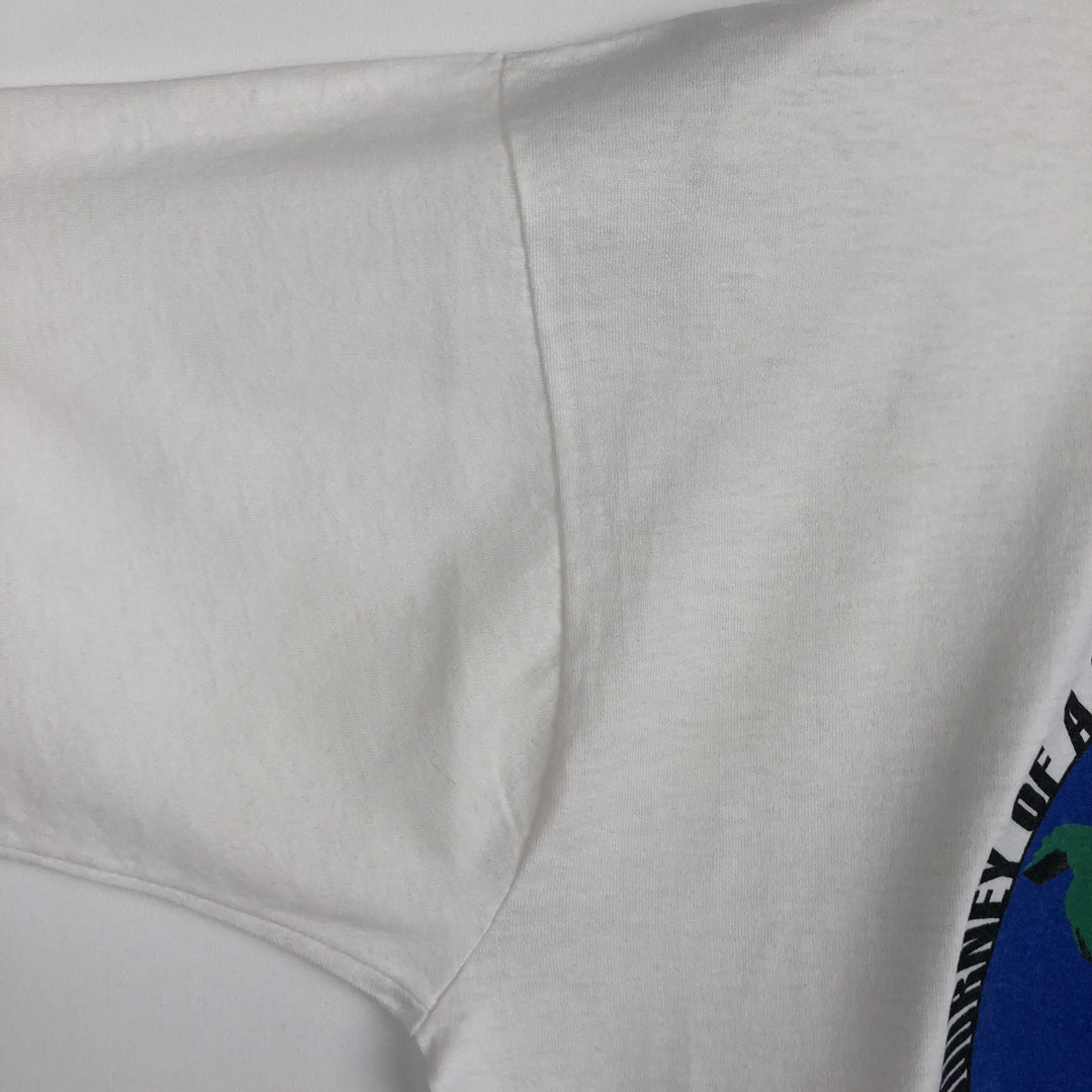 90'S Fruit of the Loom Best Print T-Shirt, Made in USA, Men's Size XL (approx.) cotton white type Vintage Second Hand