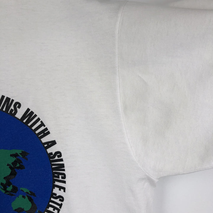 90'S Fruit of the Loom Best Print T-Shirt, Made in USA, Men's Size XL (approx.) cotton white type Vintage Second Hand