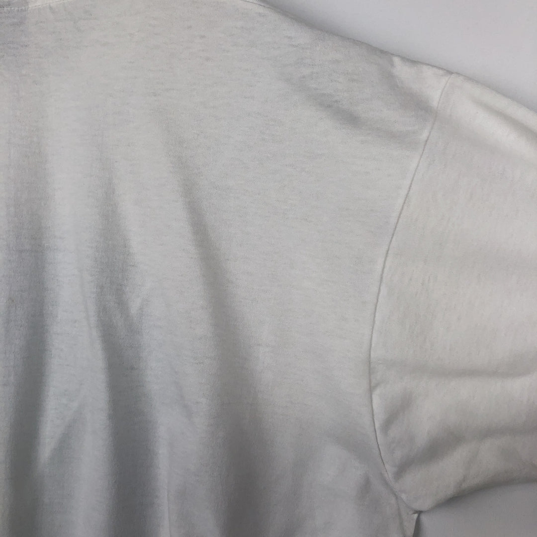 90'S Fruit of the Loom Best Print T-Shirt, Made in USA, Men's Size XL (approx.) cotton white type Vintage Second Hand