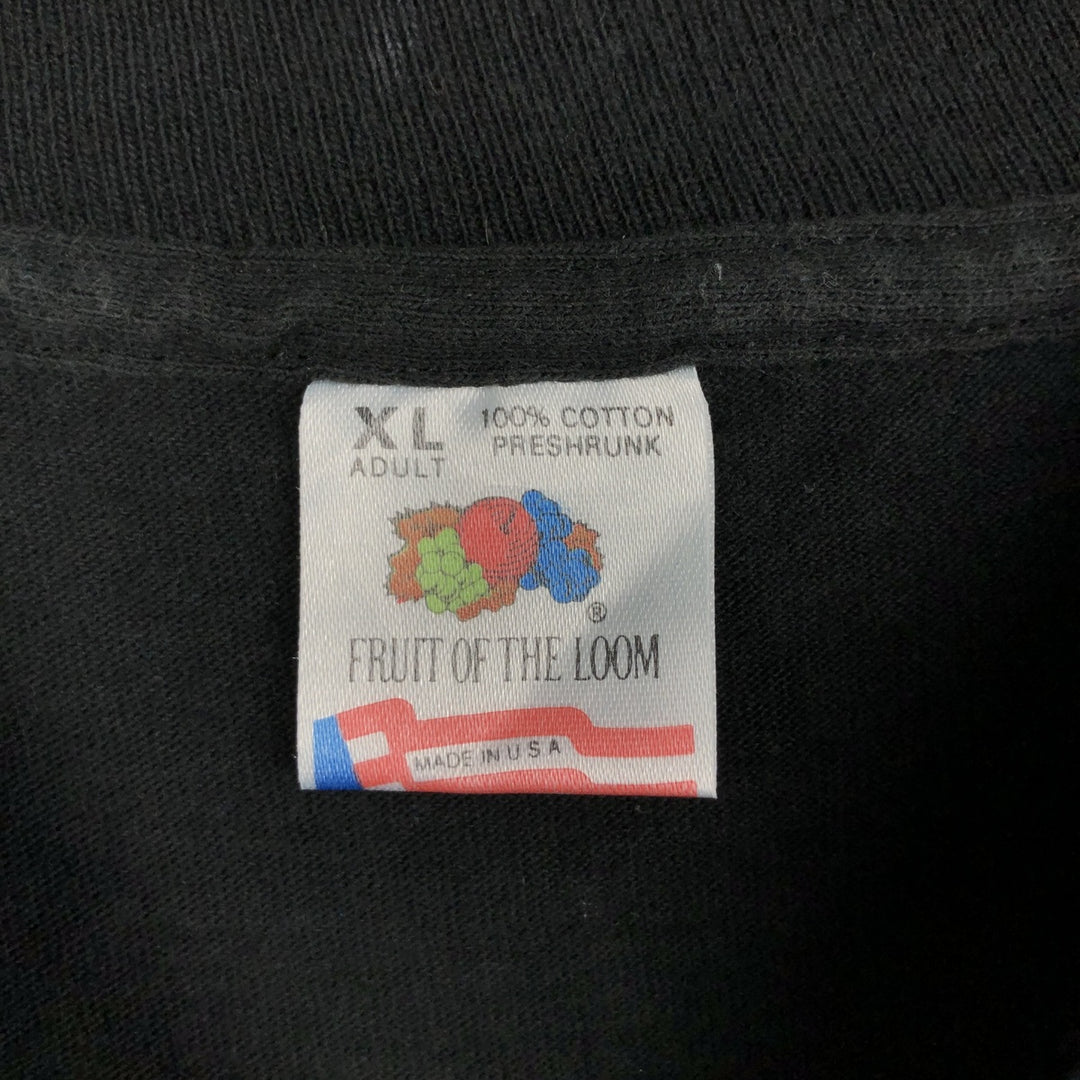 90'S Fruit of the Loom Art T-Shirt, Made in USA, Men's XL equivalent, Vintage cotton black type Vintage Second Hand