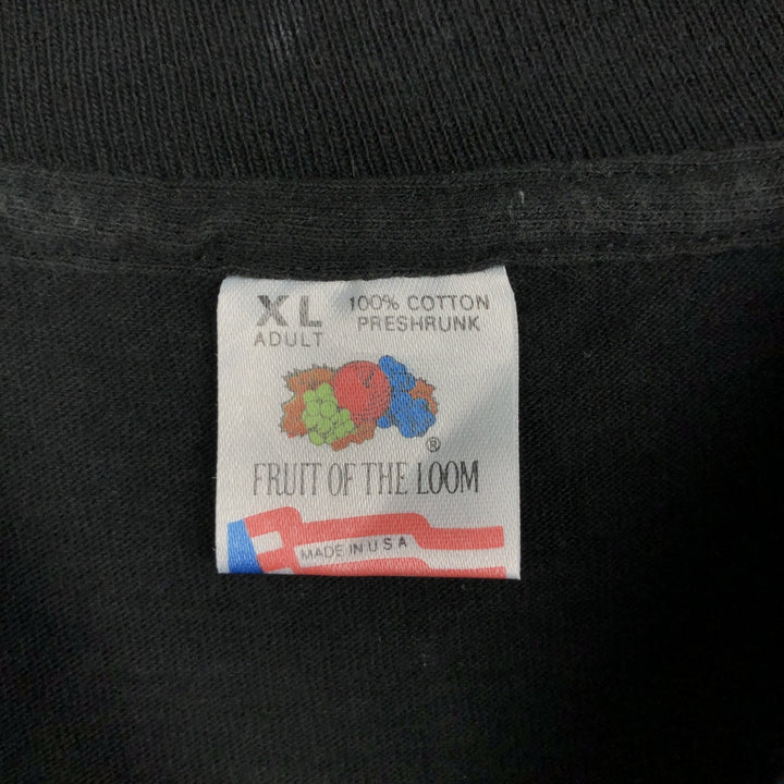 90'S Fruit of the Loom Art T-Shirt, Made in USA, Men's XL equivalent, Vintage cotton black type Vintage Second Hand