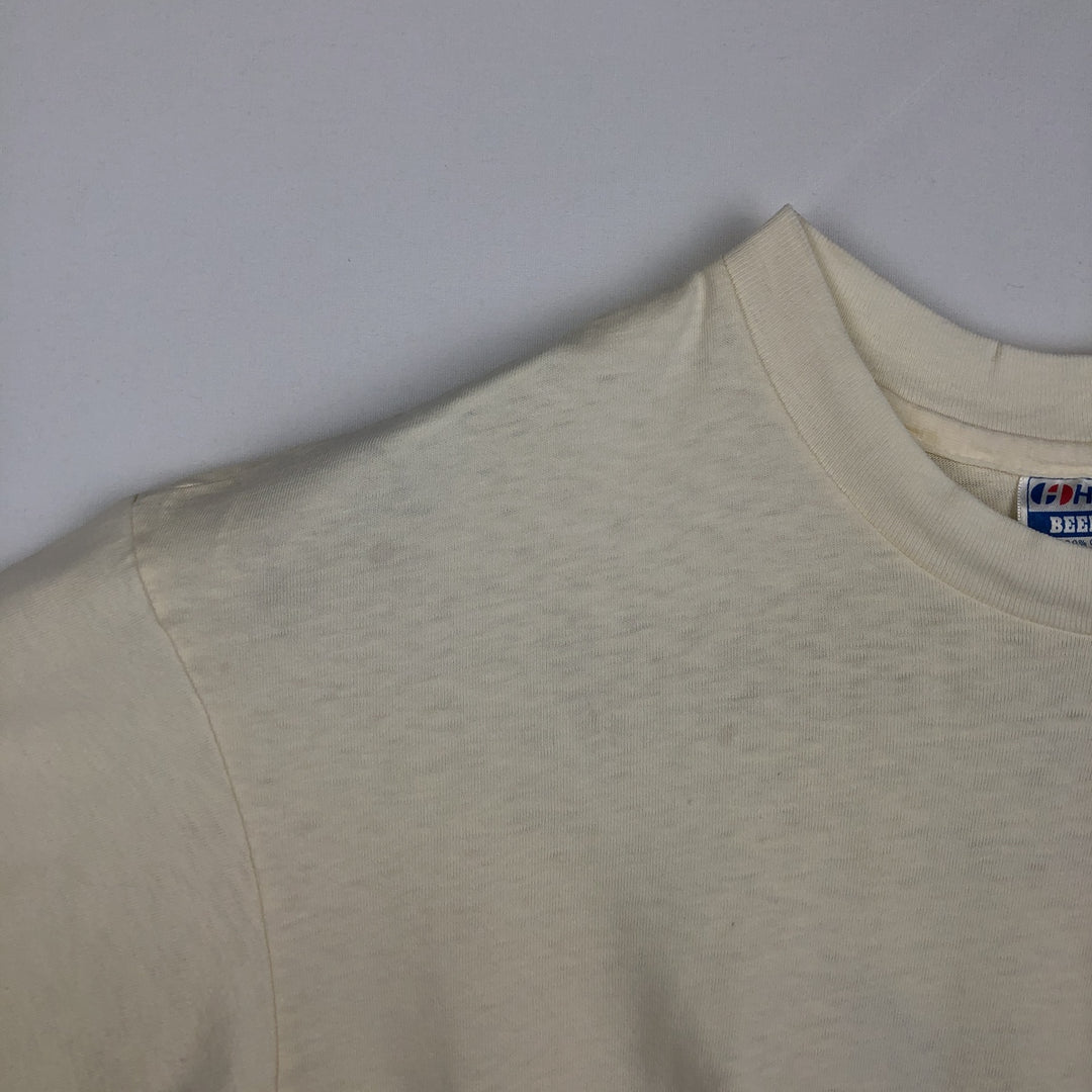 80'S Hanes BEEFY-T Fish Print T-Shirt, Made in USA, Men's XL (approx.), Vintage cotton unbleached Vintage Second Hand