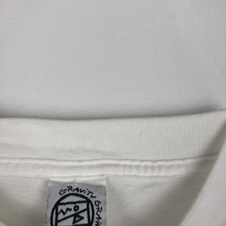 80'S Gravity Graphics Print T-Shirt, Made in USA, Men's Size L (Equivalent), Vintage cotton white type Vintage Second Hand