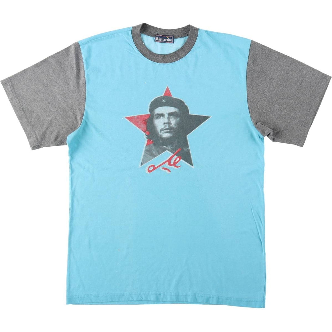 BluCaribe Che Guevara Print T-Shirt, Men's Size L (approx.) unclear Blue type light blue Vintage Second Hand