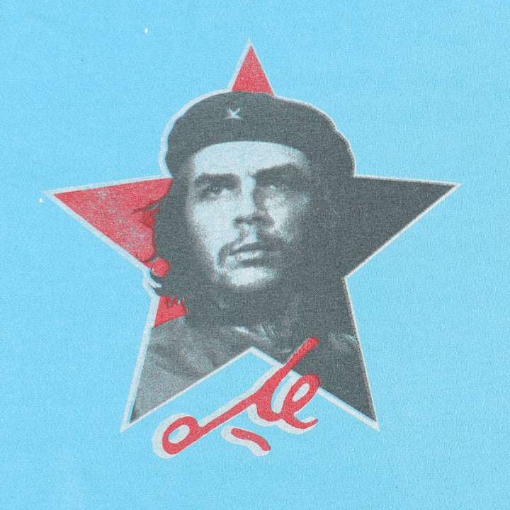BluCaribe Che Guevara Print T-Shirt, Men's Size L (approx.) unclear Blue type light blue Vintage Second Hand