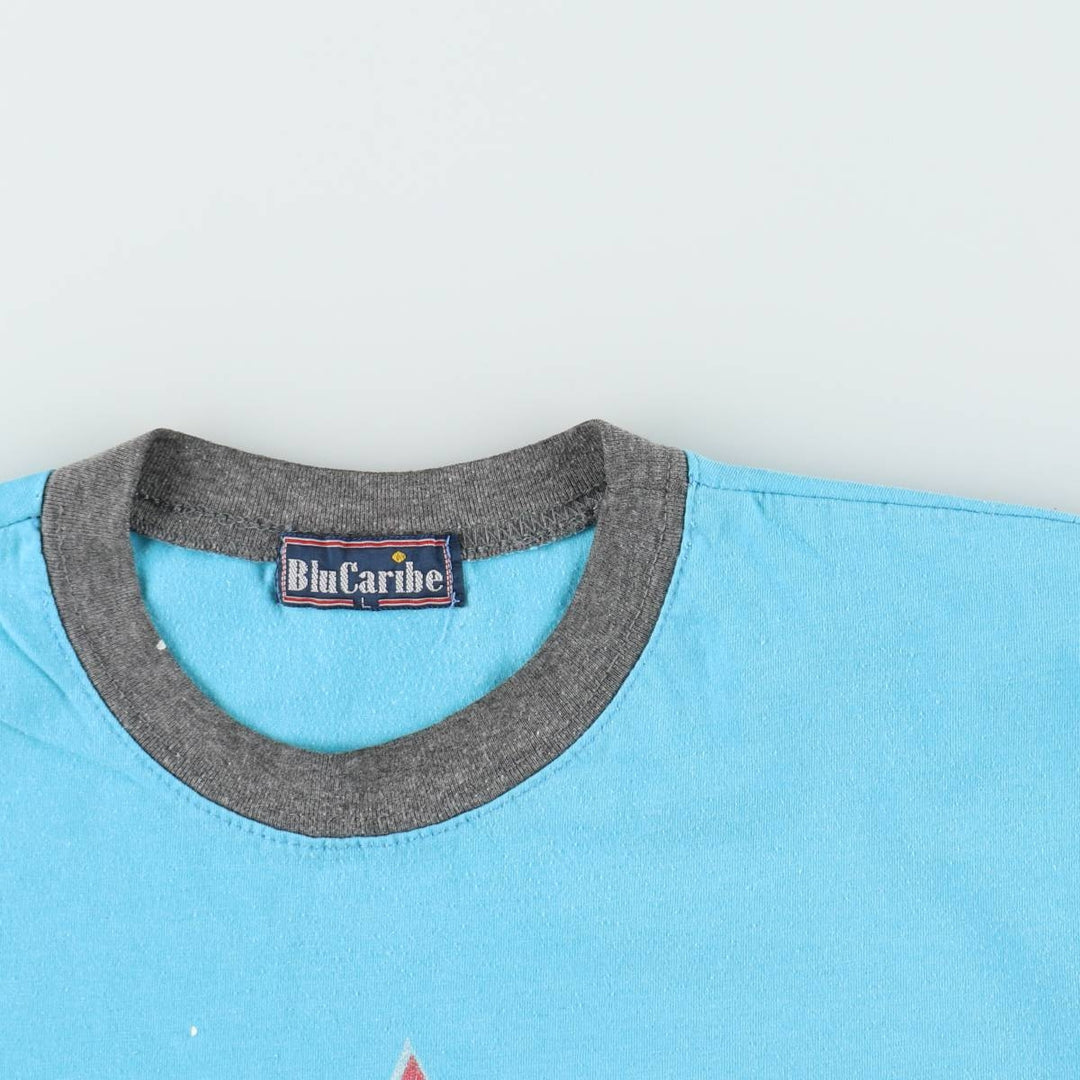 BluCaribe Che Guevara Print T-Shirt, Men's Size L (approx.) unclear Blue type light blue Vintage Second Hand