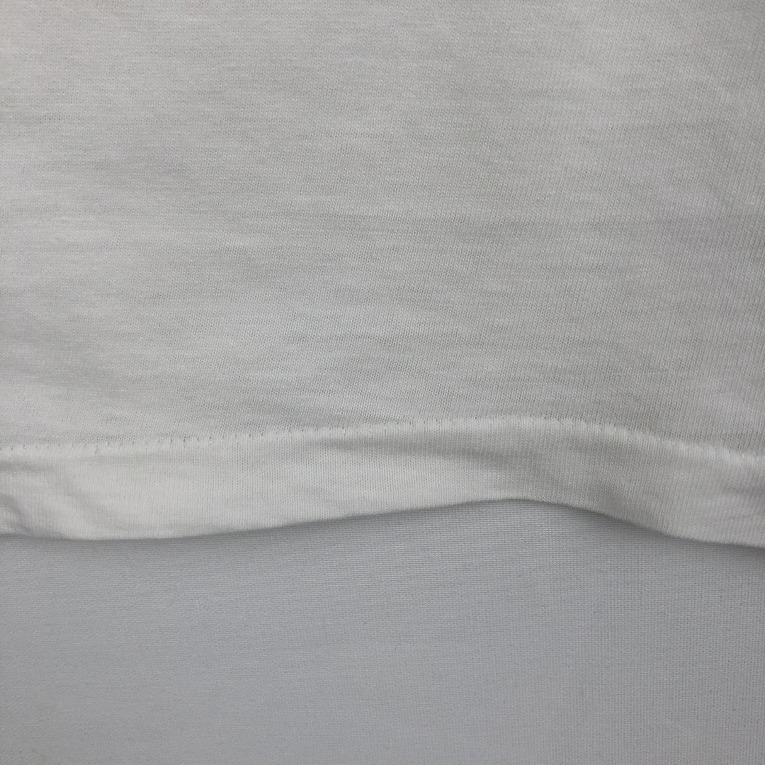 90'S Hanes BEEFY-T Printed T-shirt, Made in USA, Men's L size, Vintage cotton white type Vintage Second Hand