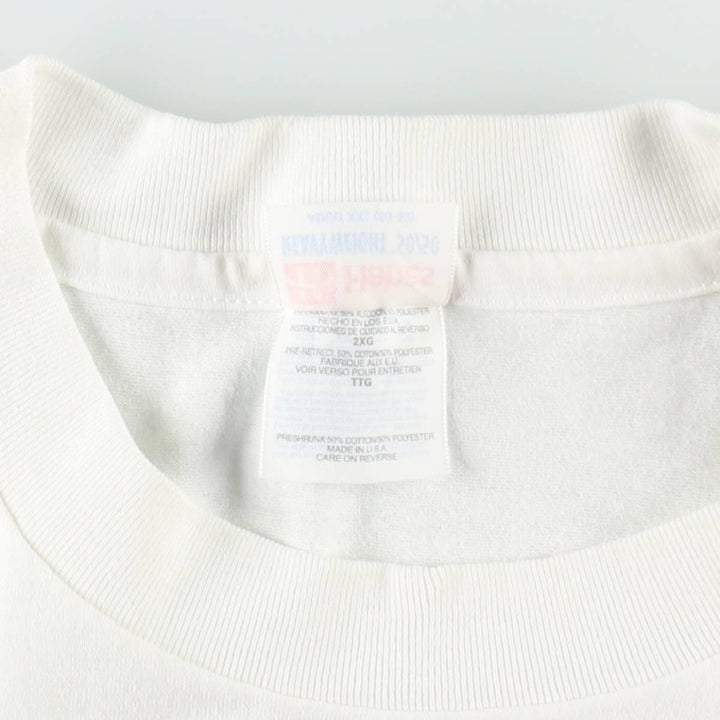 90'S Hanes IAMS Advertising T-Shirt, Made in USA, Men's XXL equivalent, Vintage cotton white type Vintage Second Hand