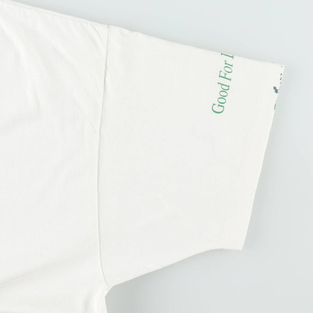 90'S Hanes IAMS Advertising T-Shirt, Made in USA, Men's XXL equivalent, Vintage cotton white type Vintage Second Hand