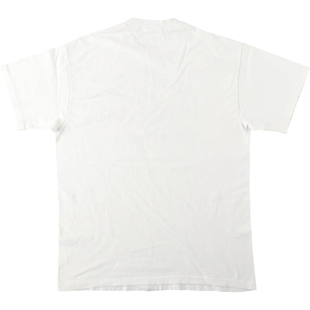 90'S Hanes Fish Print Advertising T-Shirt, Made in USA, Men's Size L (approx.), Vintage cotton white type Vintage Second Hand