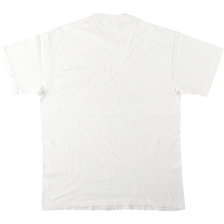 90'S Hanes Fish Print Advertising T-Shirt, Made in USA, Men's Size L (approx.), Vintage cotton white type Vintage Second Hand