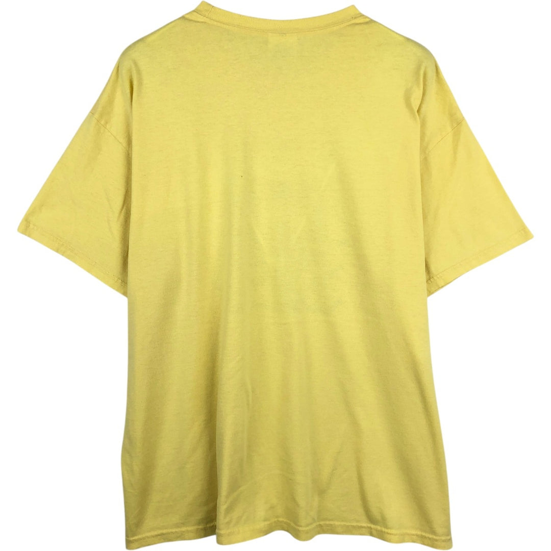 90'S Hanes HEAVYWEIGHT 50 cotton yellow type Vintage Second Hand