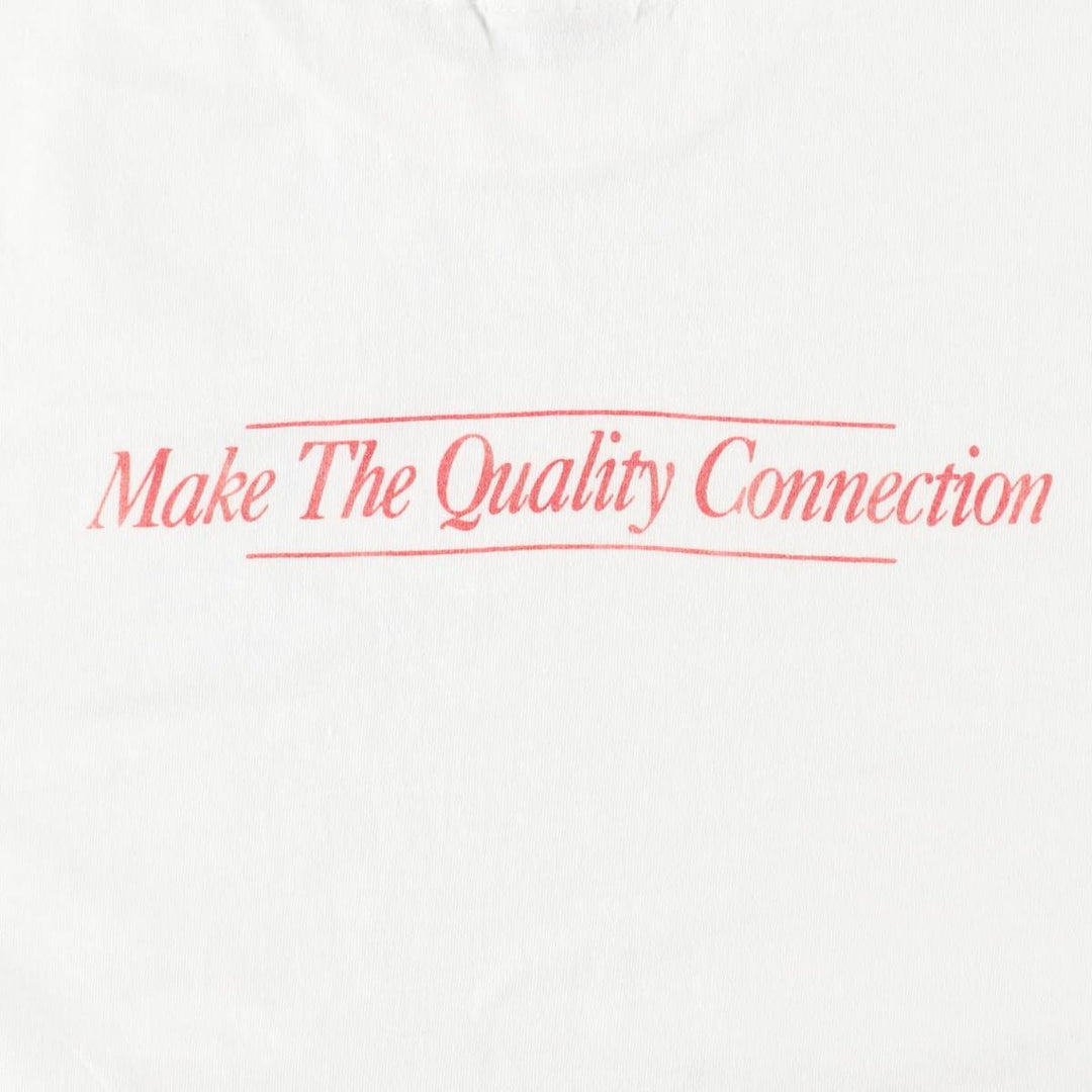 1980'S Hanes Blue Tag Advertising T-Shirt, Made in USA, Men's Size L (approx.), Vintage cotton white type Vintage Second Hand