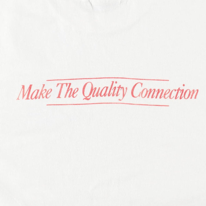 1980'S Hanes Blue Tag Advertising T-Shirt, Made in USA, Men's Size L (approx.), Vintage cotton white type Vintage Second Hand