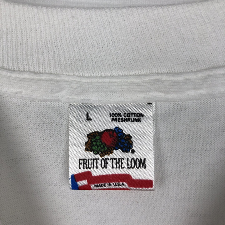 90'S Fruit of the Loom Wizard of Oz Movie T-Shirt, Made in USA, Men's Size L (approx.), Vintage cotton white type Vintage Second Hand