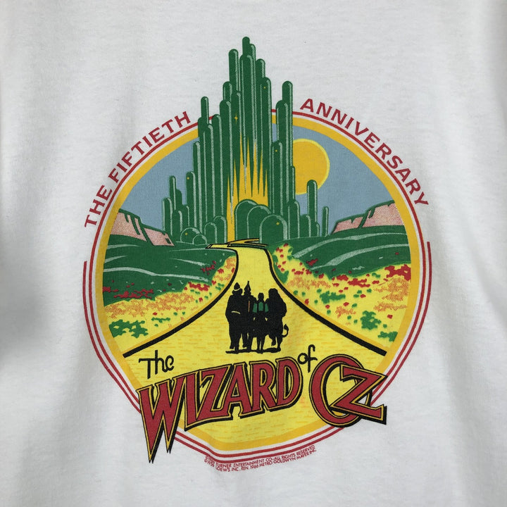 90'S Fruit of the Loom Wizard of Oz Movie T-Shirt, Made in USA, Men's Size L (approx.), Vintage cotton white type Vintage Second Hand