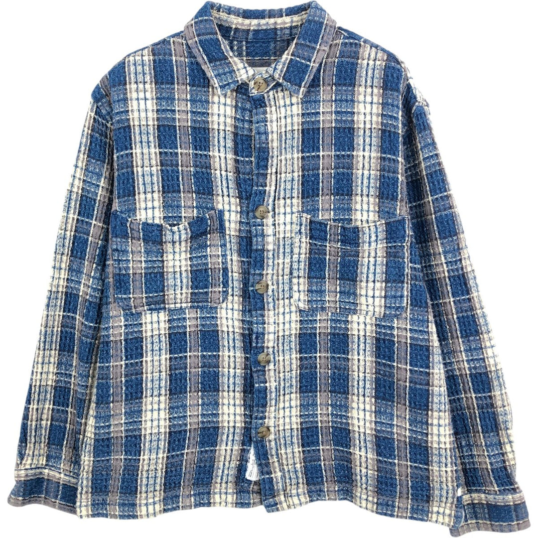 BDG Check Pattern Cotton Jacket, Women's Size M (approx.) cotton blue type Vintage Second Hand