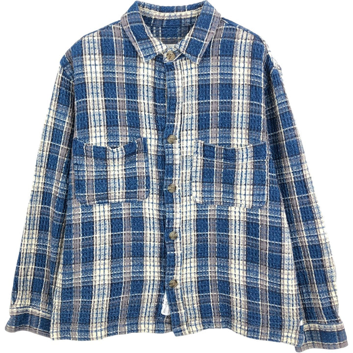 BDG Check Pattern Cotton Jacket, Women's Size M (approx.) cotton blue type Vintage Second Hand