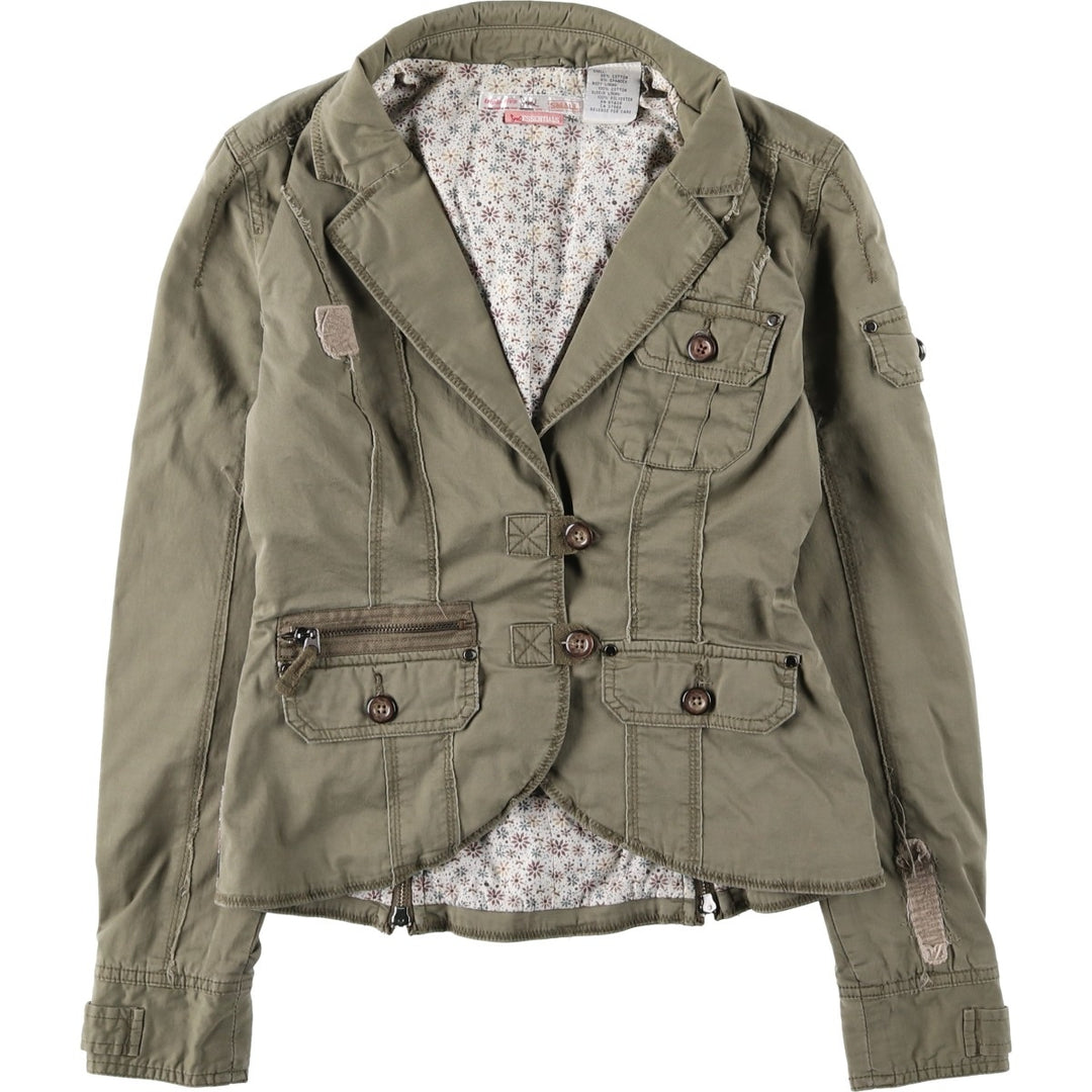 Triple Five Soul Cotton Jacket (Women's Size S) cotton Khaki type Vintage Second Hand