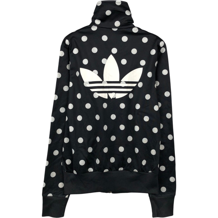 Adidas ORIGINALS Dot Pattern Back Logo Jersey Track Jacket, Women's Size XS (approx.) polyester black type Vintage Second Hand