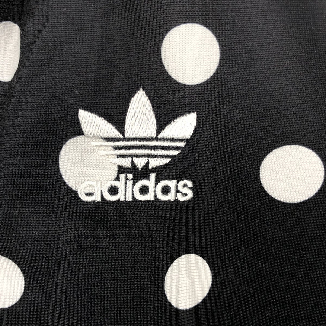 Adidas ORIGINALS Dot Pattern Back Logo Jersey Track Jacket, Women's Size XS (approx.) polyester black type Vintage Second Hand