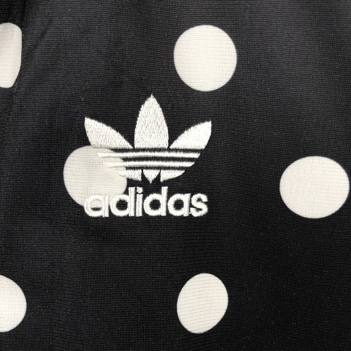Adidas ORIGINALS Dot Pattern Back Logo Jersey Track Jacket, Women's Size XS (approx.) polyester black type Vintage Second Hand