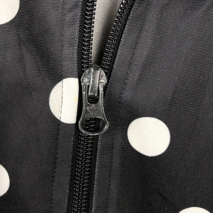 Adidas ORIGINALS Dot Pattern Back Logo Jersey Track Jacket, Women's Size XS (approx.) polyester black type Vintage Second Hand