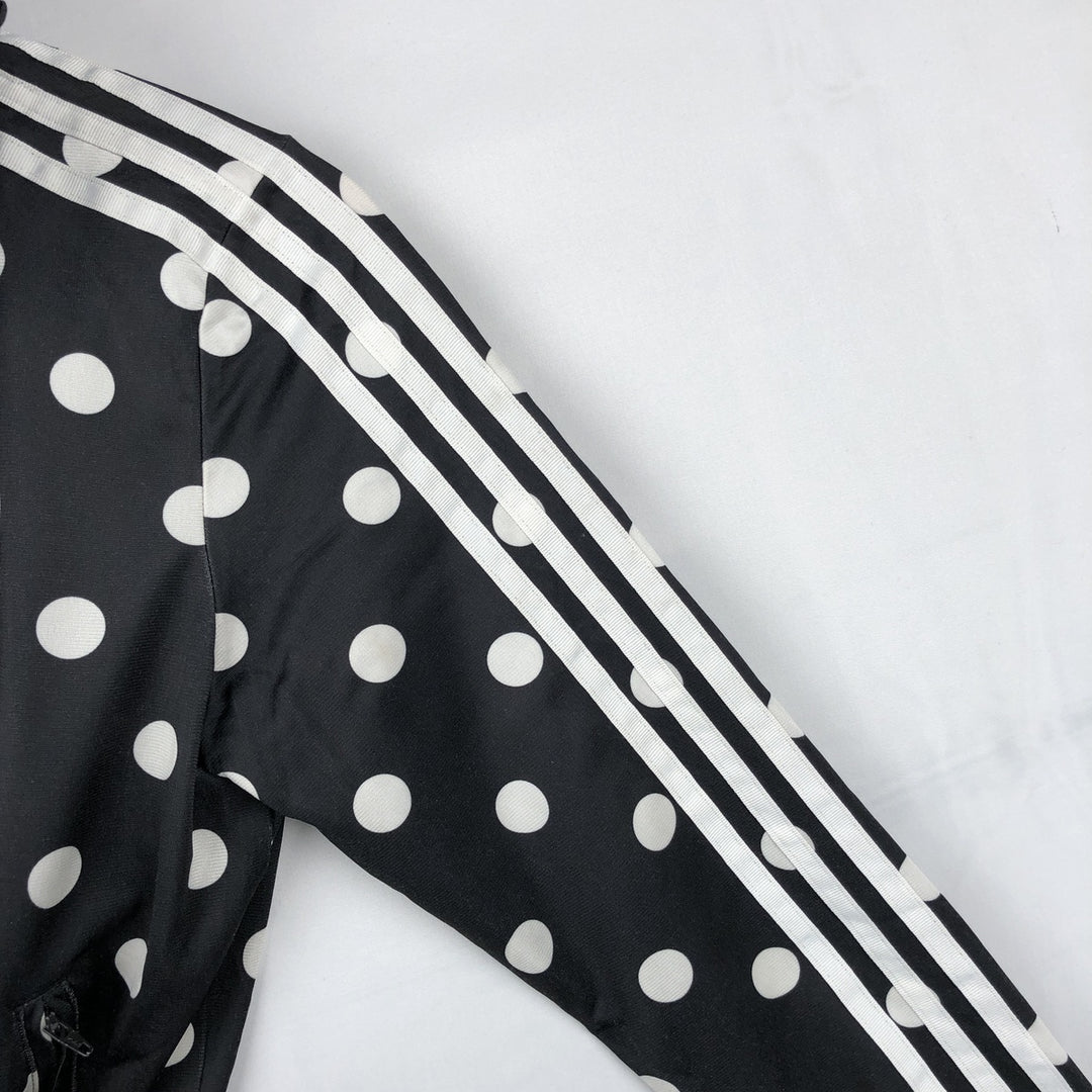 Adidas ORIGINALS Dot Pattern Back Logo Jersey Track Jacket, Women's Size XS (approx.) polyester black type Vintage Second Hand