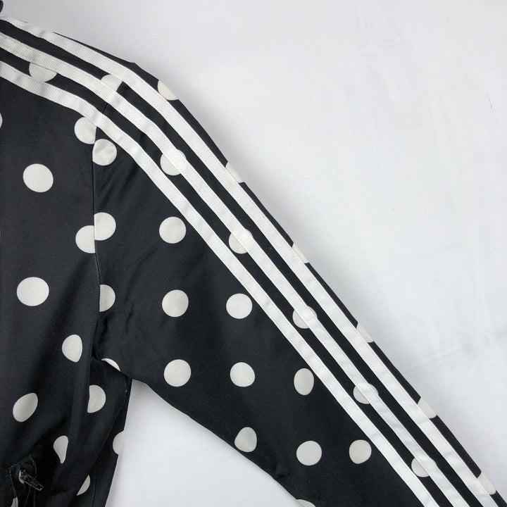 Adidas ORIGINALS Dot Pattern Back Logo Jersey Track Jacket, Women's Size XS (approx.) polyester black type Vintage Second Hand
