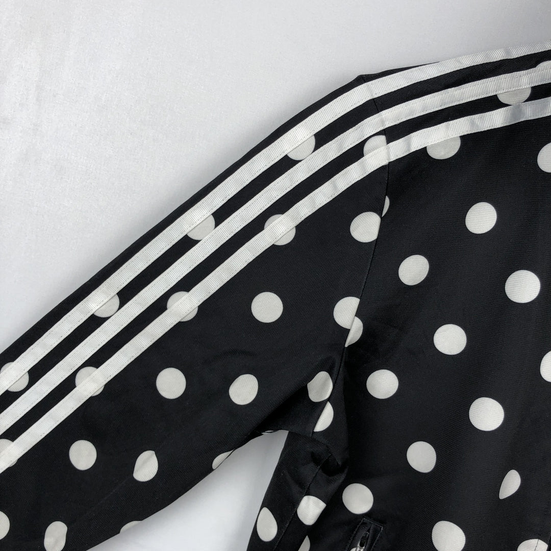 Adidas ORIGINALS Dot Pattern Back Logo Jersey Track Jacket, Women's Size XS (approx.) polyester black type Vintage Second Hand
