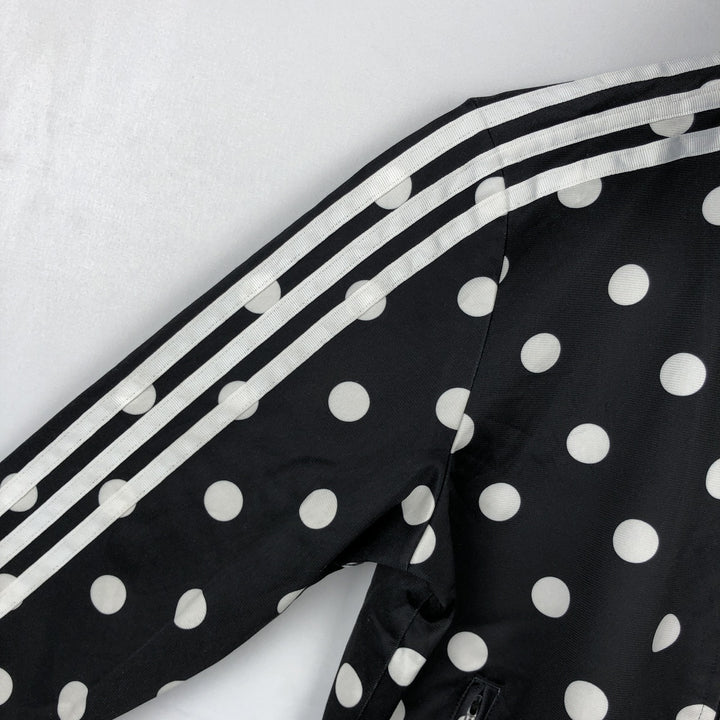 Adidas ORIGINALS Dot Pattern Back Logo Jersey Track Jacket, Women's Size XS (approx.) polyester black type Vintage Second Hand