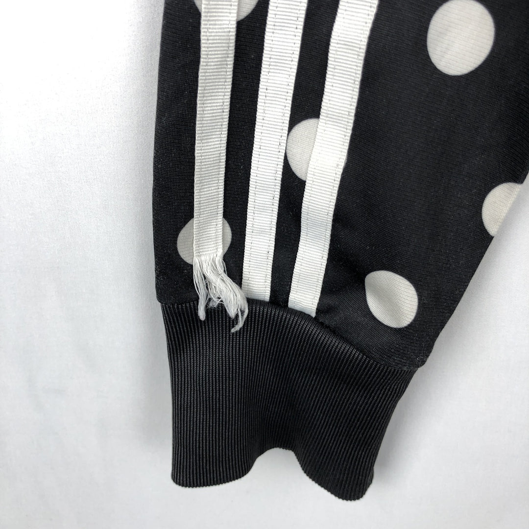 Adidas ORIGINALS Dot Pattern Back Logo Jersey Track Jacket, Women's Size XS (approx.) polyester black type Vintage Second Hand