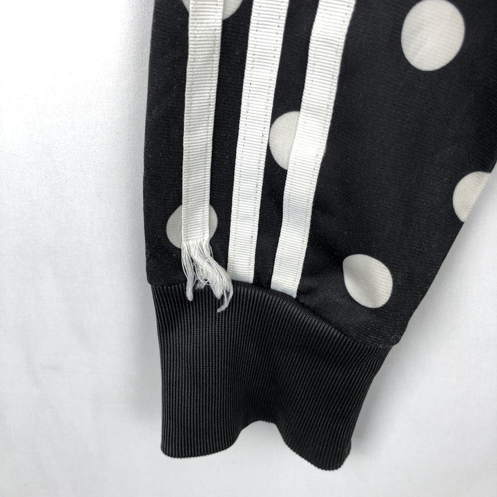 Adidas ORIGINALS Dot Pattern Back Logo Jersey Track Jacket, Women's Size XS (approx.) polyester black type Vintage Second Hand