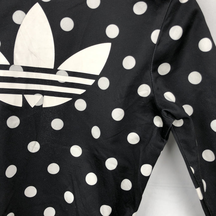 Adidas ORIGINALS Dot Pattern Back Logo Jersey Track Jacket, Women's Size XS (approx.) polyester black type Vintage Second Hand