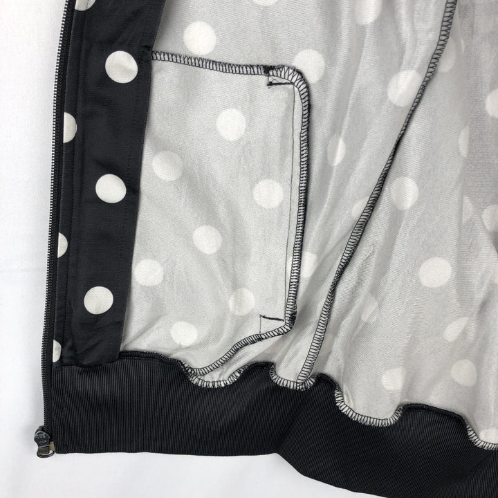 Adidas ORIGINALS Dot Pattern Back Logo Jersey Track Jacket, Women's Size XS (approx.) polyester black type Vintage Second Hand