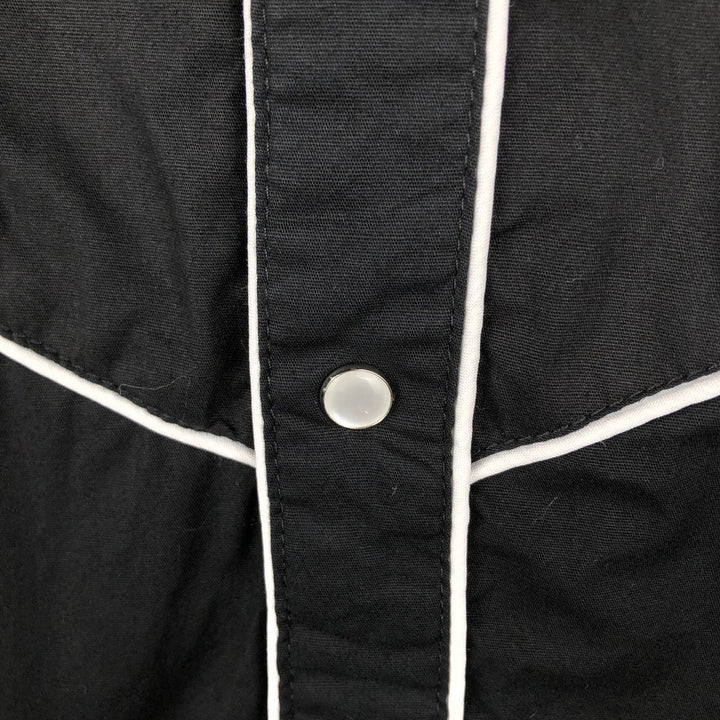 OSMAR Long-Sleeve Western Shirt, Men's Size S (approx.) unclear black type Vintage Second Hand