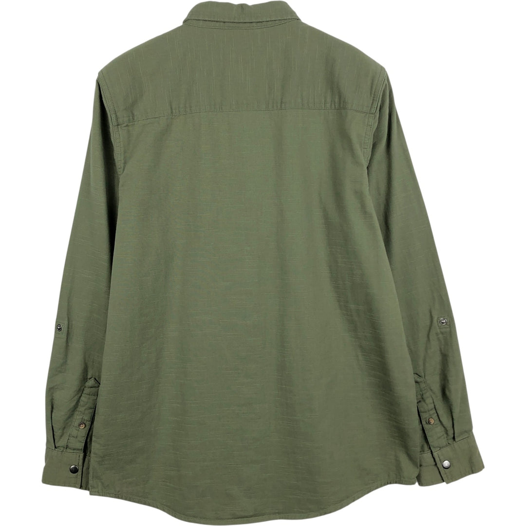 THEREABOUTS Long-Sleeve Cotton Shirt, Women's Size M (approx.) cotton Khaki type Vintage Second Hand