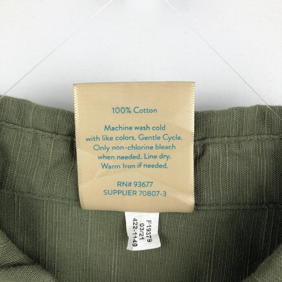 THEREABOUTS Long-Sleeve Cotton Shirt, Women's Size M (approx.) cotton Khaki type Vintage Second Hand
