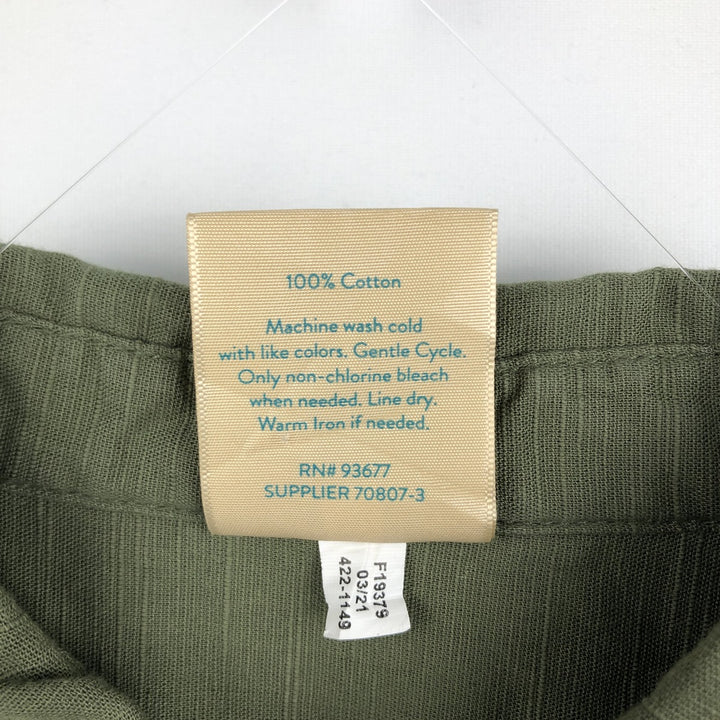 THEREABOUTS Long-Sleeve Cotton Shirt, Women's Size M (approx.) cotton Khaki type Vintage Second Hand
