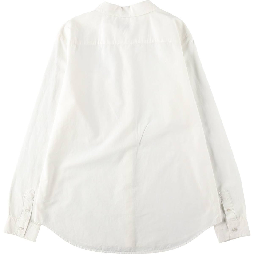 Lacoste long-sleeved cotton shirt, women's size L (approx.) cotton white type Vintage Second Hand