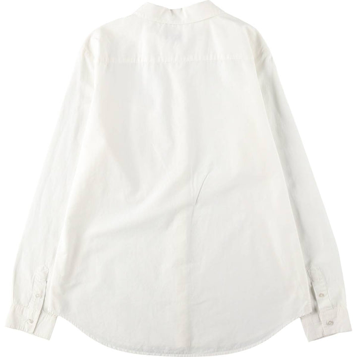 Lacoste long-sleeved cotton shirt, women's size L (approx.) cotton white type Vintage Second Hand
